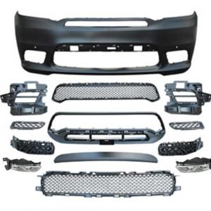 Reinforced ABS Front Bumper with Integrated LED Daytime Running Lights for Dodge Durango 2016-2020 & FamilySafe Impact Protection